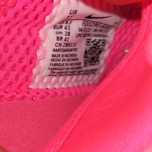 New Nike Women's Air Presto Pink Sneakers sz 11 - Picture 8 of 10